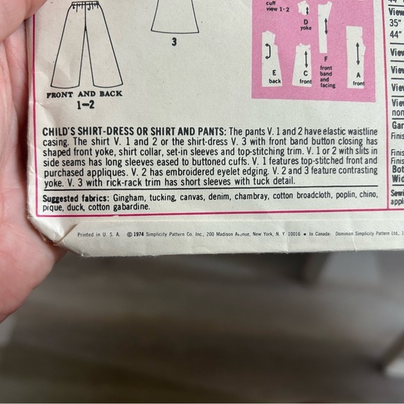 5/$25 Simplicity sewing pattern 6792 girl dress size 4 💙 - Picture 7 of 7